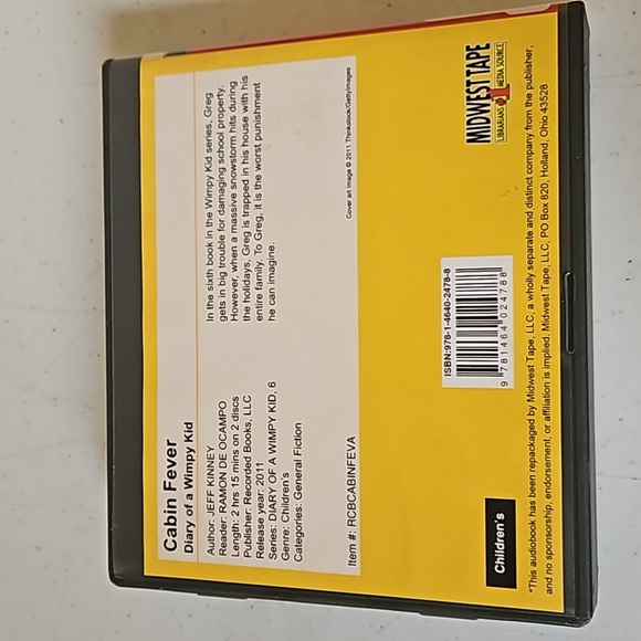 Cabin Fever Diary of a Wimpy Kid audiobook by Jeff Kinney! - Picture 3 of 3